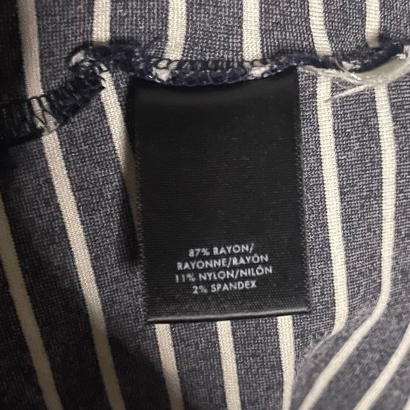 Ann Taylor Navy | White Stripe Dress Sz 12 - Picture 4 of 6